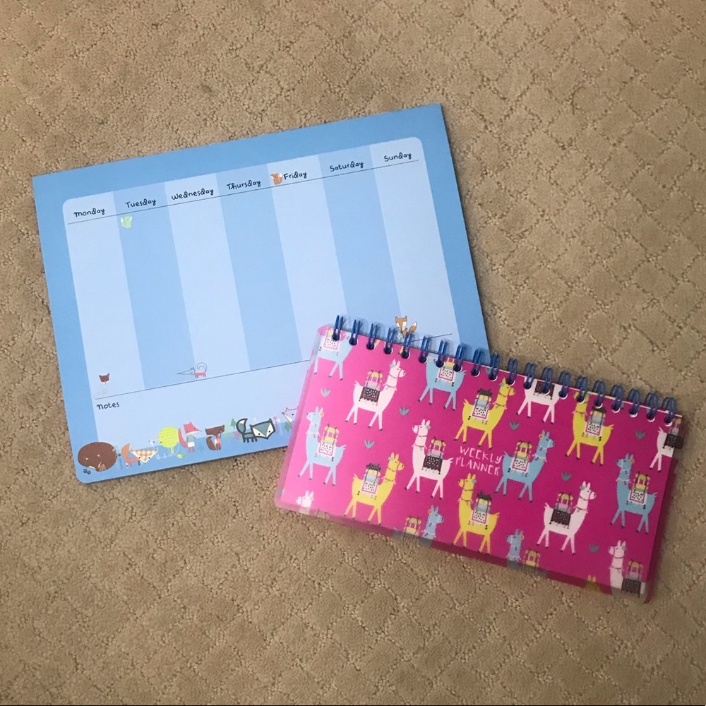 bundle of 2 cute weekly planners!!